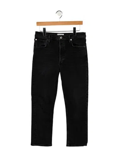 Pre-owned Agolde Mid-rise Straight Leg Jeans In Blue