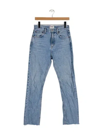 Pre-owned Agolde Mid-rise Straight Leg Jeans In Blue