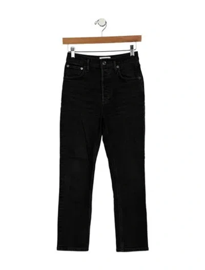 Pre-owned Agolde Mid-rise Straight Leg Jeans In Blue