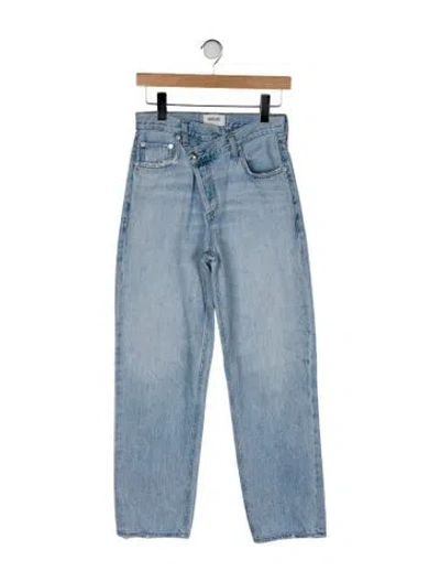 Pre-owned Agolde Mid-rise Straight Leg Jeans In Blue