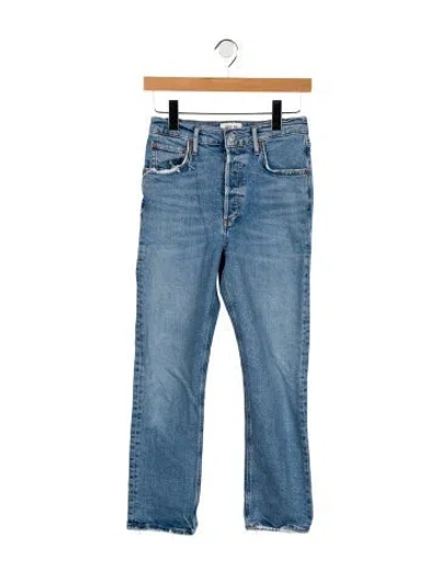 Pre-owned Agolde Mid-rise Straight Leg Jeans In Blue