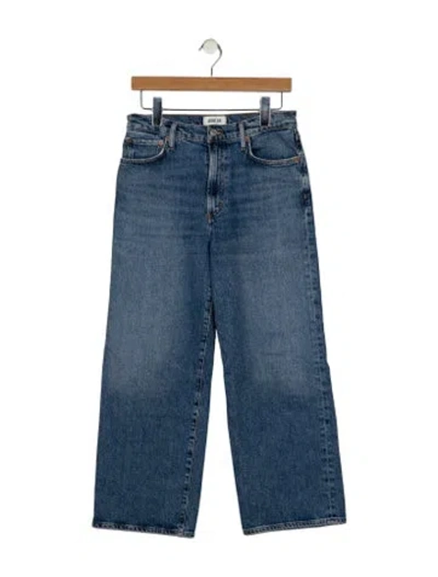 Pre-owned Agolde Mid-rise Straight Leg Jeans In Blue