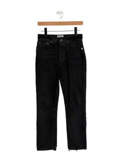 Pre-owned Agolde Mid-rise Straight Leg Jeans In Blue