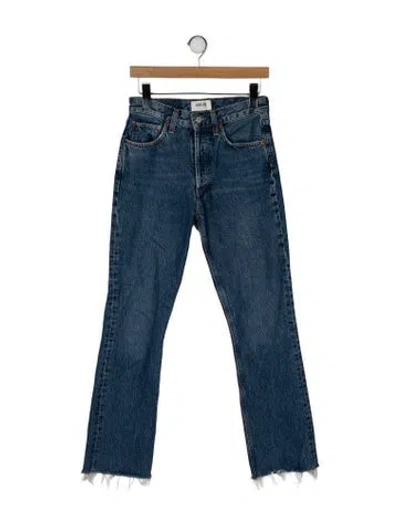 Pre-owned Agolde Mid-rise Straight Leg Jeans In Blue