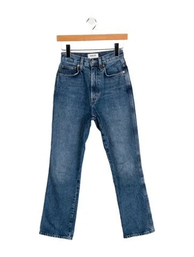 Pre-owned Agolde Mid-rise Straight Leg Jeans In Blue