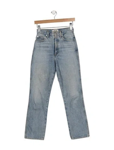 Pre-owned Agolde Mid-rise Straight Leg Jeans In Blue