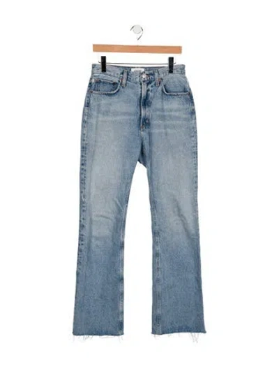 Pre-owned Agolde Mid-rise Straight Leg Jeans In Blue