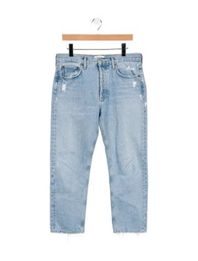 Pre-owned Agolde Mid-rise Straight Leg Jeans In Blue