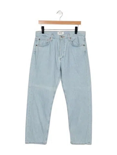 Pre-owned Agolde Mid-rise Straight Leg Jeans In Blue