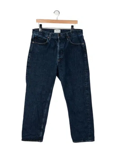 Pre-owned Agolde Mid-rise Straight Leg Jeans In Blue