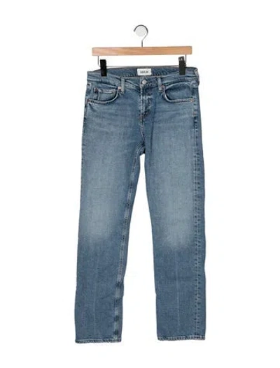 Pre-owned Agolde Mid-rise Straight Leg Jeans In Blue