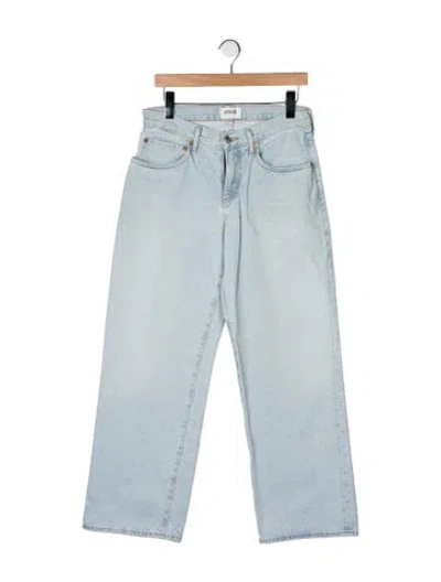 Pre-owned Agolde Mid-rise Straight Leg Jeans In Blue