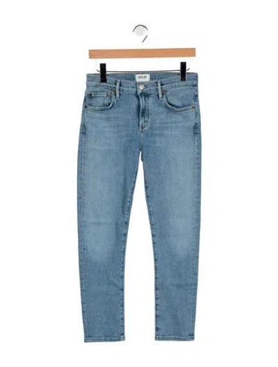 Pre-owned Agolde Mid-rise Straight Leg Jeans In Blue