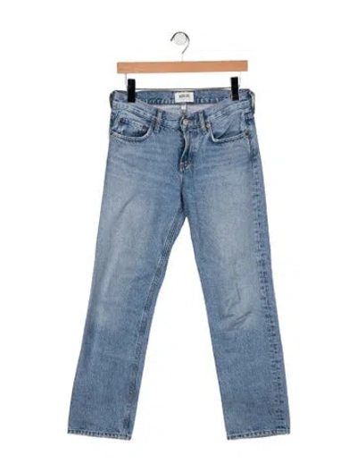Pre-owned Agolde Mid-rise Straight Leg Jeans In Blue