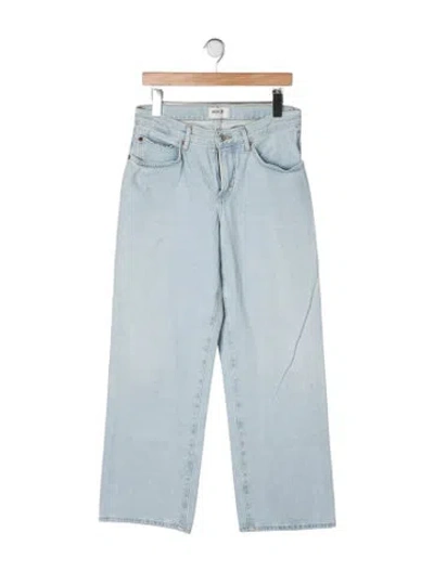 Pre-owned Agolde Mid-rise Straight Leg Jeans In Blue