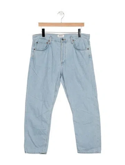 Pre-owned Agolde Mid-rise Straight Leg Jeans In Blue