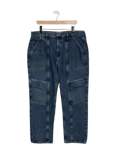 Pre-owned Agolde Mid-rise Straight Leg Jeans In Blue