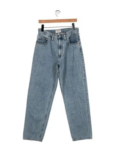 Pre-owned Agolde Mid-rise Straight Leg Jeans In Blue