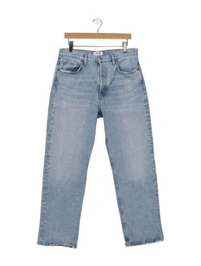 Pre-owned Agolde Mid-rise Straight Leg Jeans In Blue