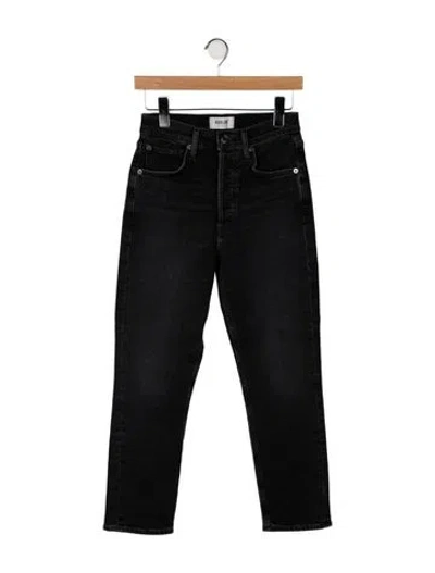 Pre-owned Agolde Mid-rise Straight Leg Jeans In Gray