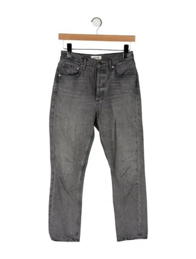 Pre-owned Agolde Mid-rise Straight Leg Jeans In Gray