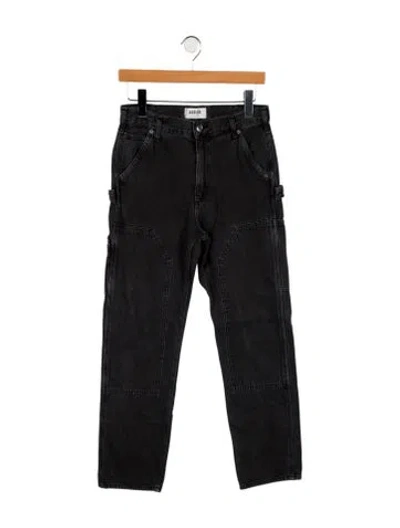 Pre-owned Agolde Mid-rise Straight Leg Jeans In Gray