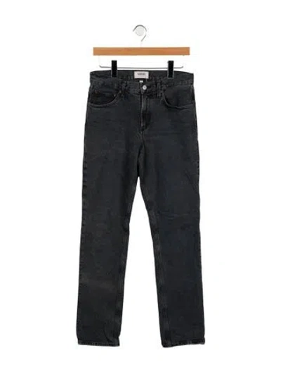 Pre-owned Agolde Mid-rise Straight Leg Jeans In Gray