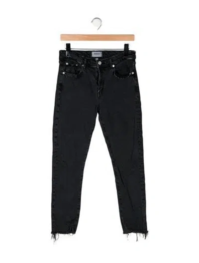 Pre-owned Agolde Mid-rise Straight Leg Jeans In Gray