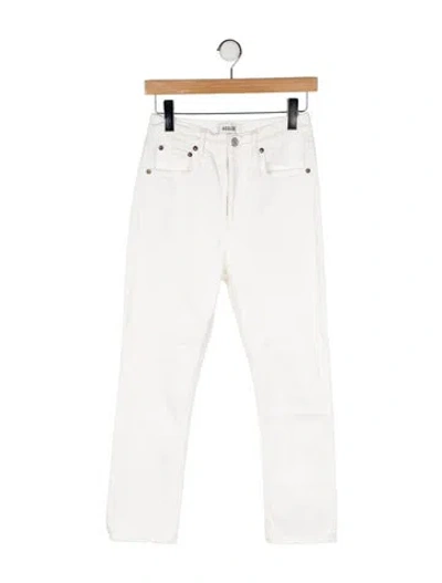 Pre-owned Agolde Mid-rise Straight Leg Jeans In Neutral