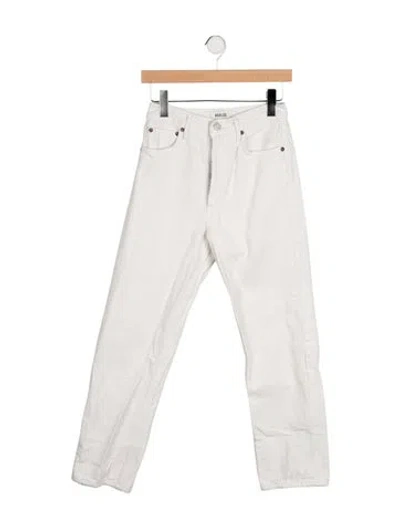 Pre-owned Agolde Mid-rise Straight Leg Jeans In Neutral