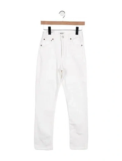 Pre-owned Agolde Mid-rise Straight Leg Jeans In Neutral