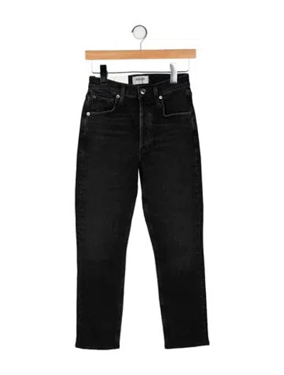 Pre-owned Agolde Mid-rise Straight Leg Jeans W/ Tags In Black