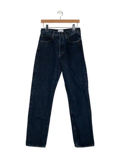 Pre-owned Agolde Mid-rise Straight Leg Jeans W/ Tags In Blue