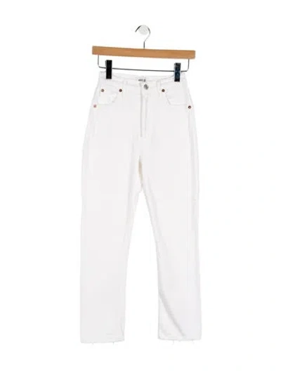 Pre-owned Agolde Mid-rise Straight Leg Jeans In White