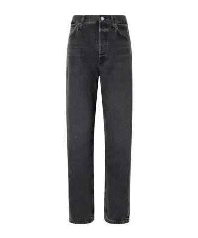 Agolde Mid-rise Straight-leg Jeans In Blue