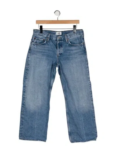Pre-owned Agolde Mid-rise Wide Leg Jeans In Blue