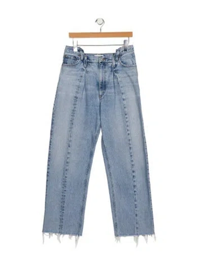 Pre-owned Agolde Mid-rise Wide Leg Jeans In Blue