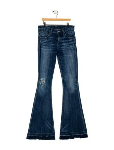 Pre-owned Agolde Mid-rise Wide Leg Jeans In Blue
