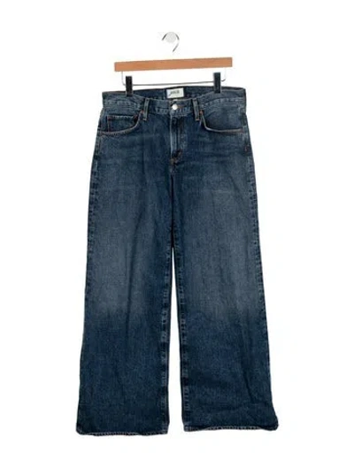 Pre-owned Agolde Mid-rise Wide Leg Jeans In Blue
