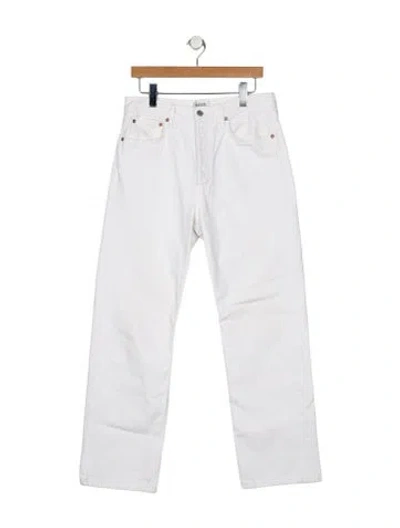 Pre-owned Agolde Mid-rise Wide Leg Jeans In Blue