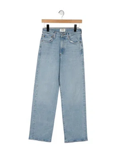Pre-owned Agolde Mid-rise Wide Leg Jeans In Blue