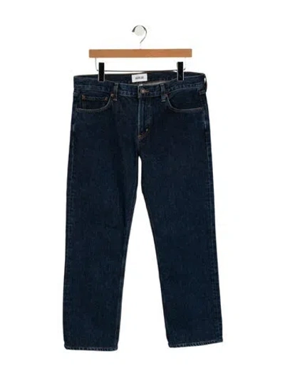Pre-owned Agolde Mid-rise Wide Leg Jeans In Blue