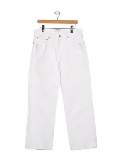 Pre-owned Agolde Mid-rise Wide Leg Jeans In Blue