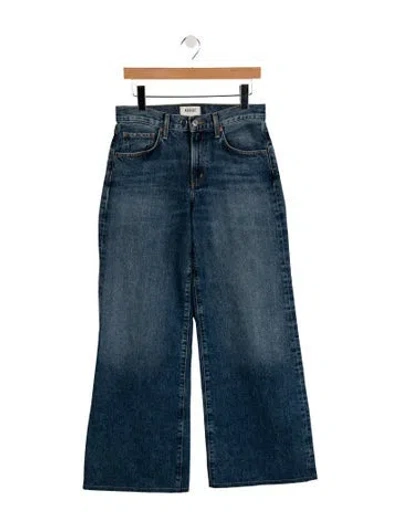 Pre-owned Agolde Mid-rise Wide Leg Jeans In Blue