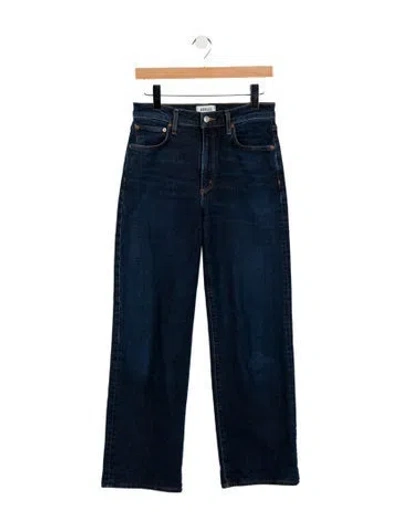Pre-owned Agolde Mid-rise Wide Leg Jeans In Blue