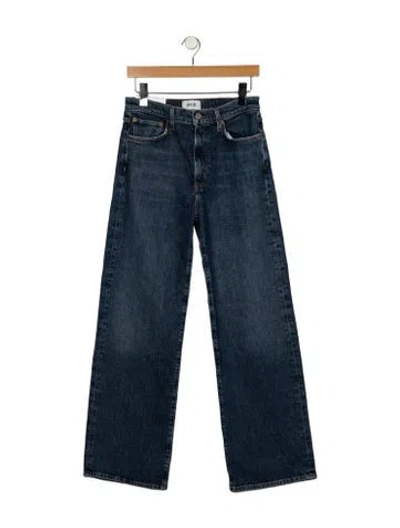 Pre-owned Agolde Mid-rise Wide Leg Jeans W/ Tags In Blue