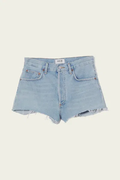 Agolde Mila Vintage High Rise Short In Hazard In Blue
