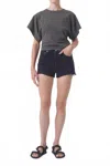 Agolde Mila Vintage High Rise Short In Slow Burn In Blue