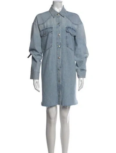 Pre-owned Agolde Mini Dress In Blue