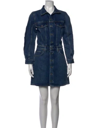 Pre-owned Agolde Mini Dress In Blue